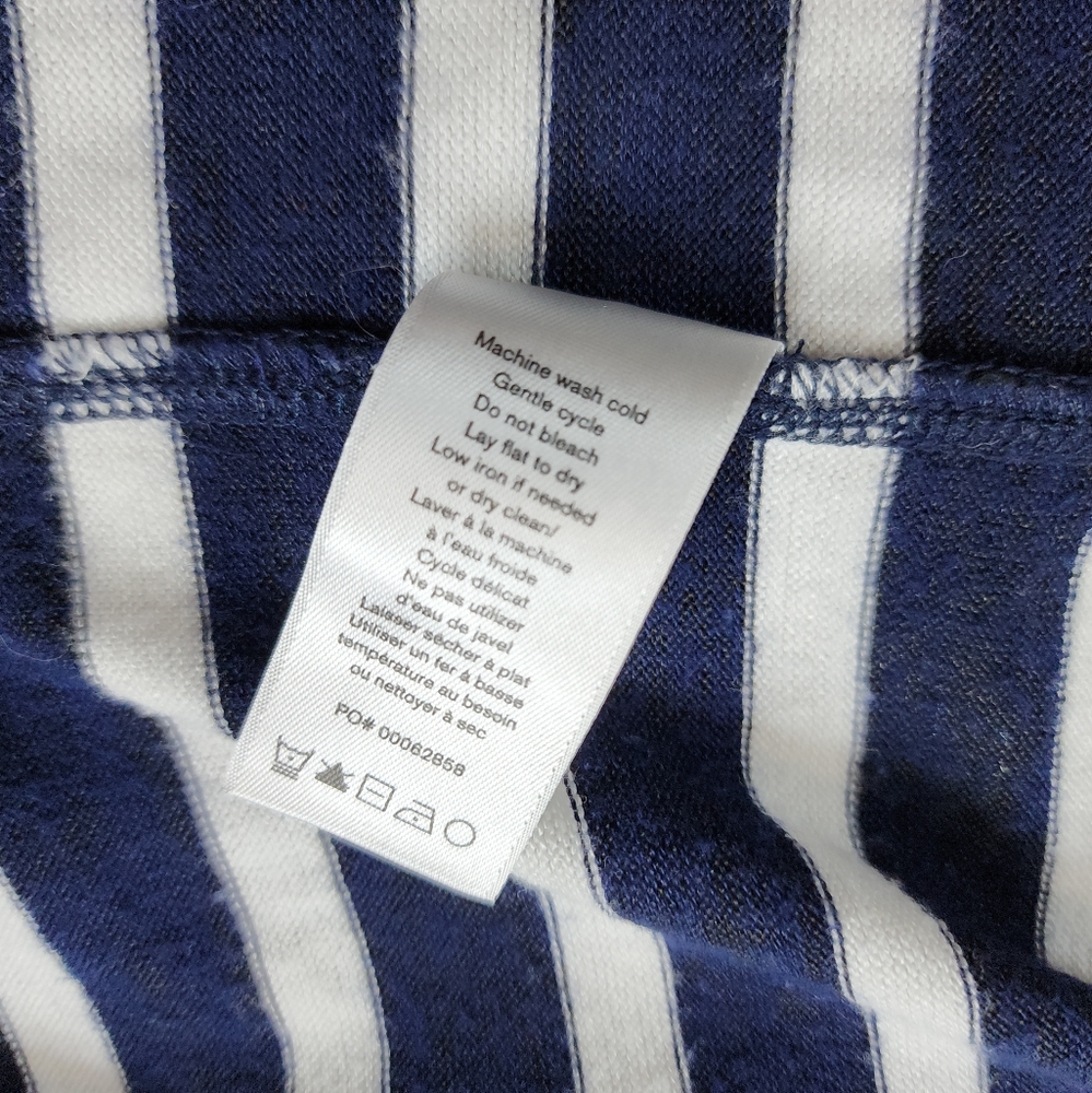 rag & bone Navy White Soft Boxy Nautical Striped Sleeveless Size XS - Picture 11 of 12